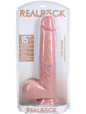 RealRock: Extra Long Realistic Dildo, 38 cm, light