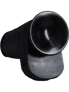 RealRock: Extra Thick Realistic Dildo, 25 cm, black