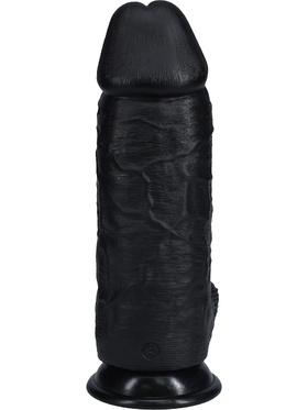 RealRock: Extra Thick Realistic Dildo, 25 cm, black