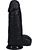 RealRock: Extra Thick Realistic Dildo, 25 cm, black