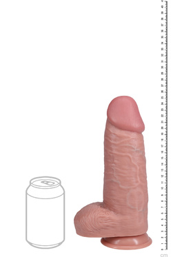 RealRock: Extra Thick Realistic Dildo, 25 cm, light