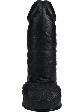 RealRock: Extra Thick Realistic Dildo, 20 cm, black