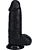 RealRock: Extra Thick Realistic Dildo, 20 cm, black