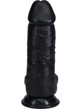 RealRock: Extra Thick Realistic Dildo, 20 cm, black