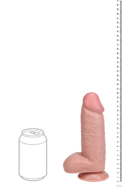 RealRock: Extra Thick Realistic Dildo, 20 cm, light