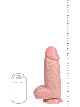 RealRock: Extra Thick Realistic Dildo, 23 cm, light