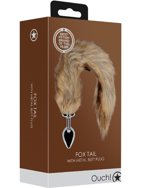 Ouch!: Fox Tail with Metal Butt Plug, brown