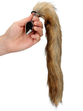 Ouch!: Fox Tail with Metal Butt Plug, brown