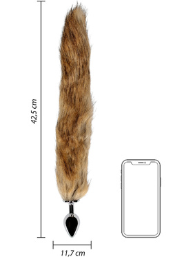 Ouch!: Fox Tail with Metal Butt Plug, brown