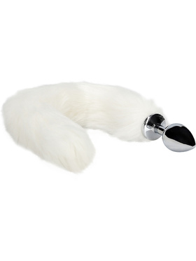 Ouch!: Fox Tail with Metal Butt Plug, white