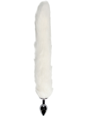 Ouch!: Fox Tail with Metal Butt Plug, white