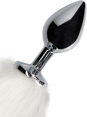 Ouch!: Fox Tail with Metal Butt Plug, white