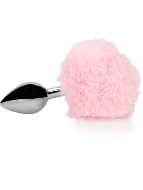 Ouch!: Bunny Tail with Metal Butt Plug, pink