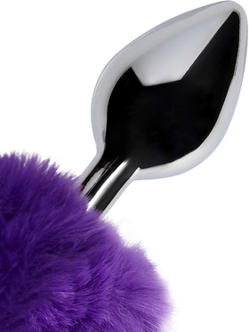 Ouch!: Bunny Tail with Metal Butt Plug, purple