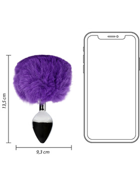 Ouch!: Bunny Tail with Metal Butt Plug, purple