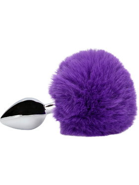 Ouch!: Bunny Tail with Metal Butt Plug, purple