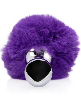 Ouch!: Bunny Tail with Metal Butt Plug, purple