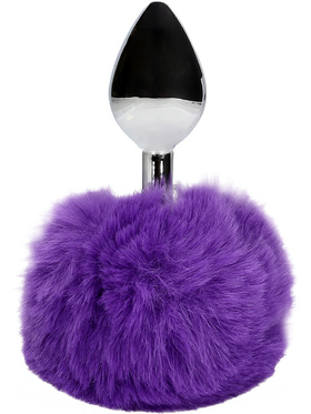 Ouch!: Bunny Tail with Metal Butt Plug, purple