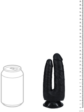 RealRock: Double Trouble Realistic Dildo, black