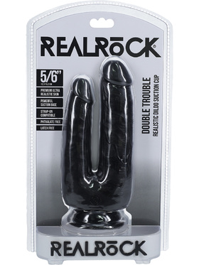 RealRock: Double Trouble Realistic Dildo, black