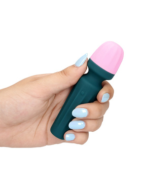 Loveline: Mini Wand Vibrator, green/pink