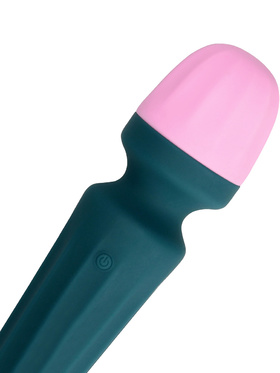 Loveline: Mini Wand Vibrator, green/pink