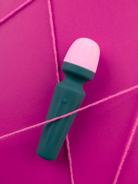 Loveline: Mini Wand Vibrator, green/pink