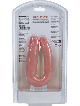 RealRock: U Shape Realistic Double Dildo, light