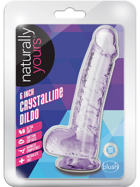 Naturally Yours: Crystalline Dildo, 15 cm, purple