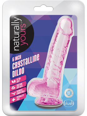 Naturally Yours: Crystalline Dildo, 15 cm, pink