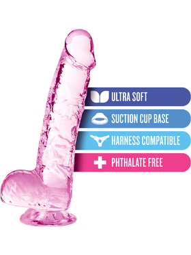 Naturally Yours: Crystalline Dildo, 15 cm, pink