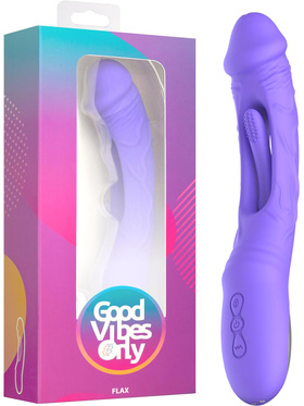 Good Vibes Only: Flax, Vibrating Dildo with G-spot Stimulator