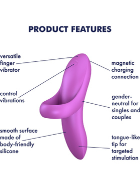 Satisfyer: Bold Lover, Finger Vibrator, pink