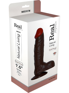 Toyz4Lovers: Real Rapture, Realistic Dildo Vibrator, 22 cm, dark 