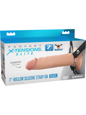 Fantasy X-Tensions Elite: Hollow Silicone Strap-On, 19 cm