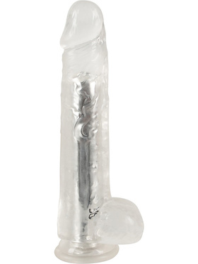 You2Toys: Crystal Clear Dildo Vibrator, 24,5 cm