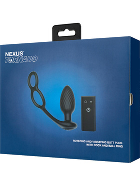 Nexus: Tornado Rotating Plug with Cock & Ball Rings 